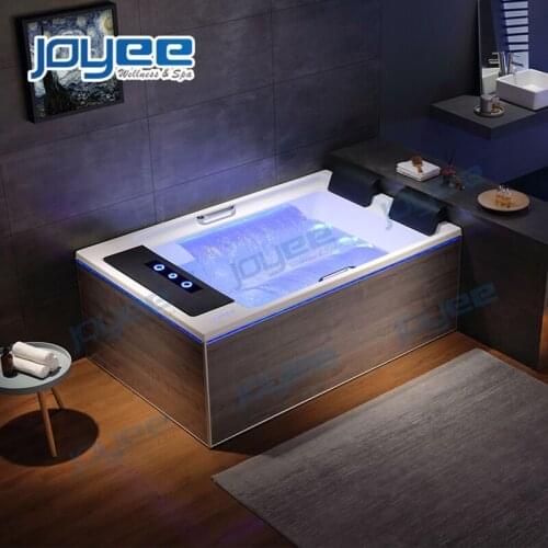 JOYEE Luxury Spa Tub Supplier Indoor 2 Person Soaking Bath Whirlpool Jet Jacuzzi with Waterfall Function Acrylic Massage Bathtub