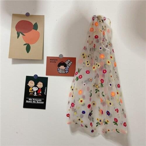 Women Transparent Tote Double Organza Yarn Cloth Bag Embroidery Flowers Handbag High Quality Eco Shopping Bag Purses For Girls