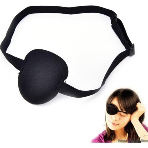1 Pc Black Concave Single Eye Patch Groove Washable Eyeshades Blinder Unisex Eye Patch Fashion Hot Sale