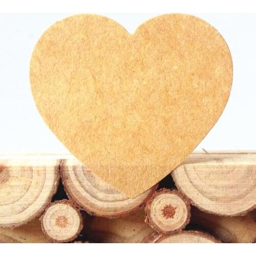 1000PCS Vintage Heart-shaped blank cowhide color sealing sticker Baking Packaging DIY Gift Stickers free shipping