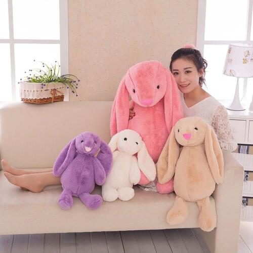 30/45/60CM Lilaced Toy Shy Pink Tulip Net Red Long-eared Rabbit Plush Comfort Toy Doll Bonnie Rabbit Doll Gift Gift Soft Plush