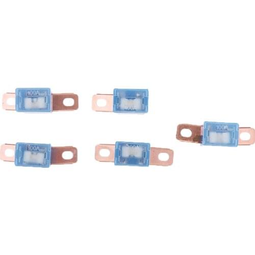5pcs Midi Strip Link Blue Fuse Auto Car Truck Vehicle Electrical - 100A