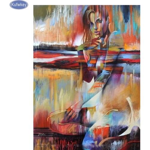 5d diamond embroidery Abstract Girl,square rhinestone,DIY diamond painting,cross stitch,diamond mosaic,decoration,wall stickers