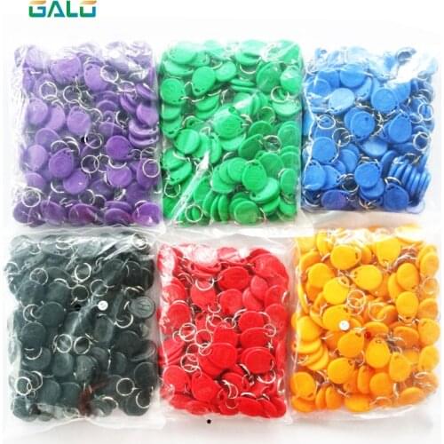100 pieces/bag 125Khz Keychains RFID Proximity ID Card Token Tags Key Fobs for access control reader