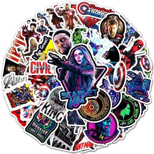 Disney 55pcs Spiderman cartoon stickers non-repetitive waterproof graffiti cartoon car trunk mobile phone skateboard stickers