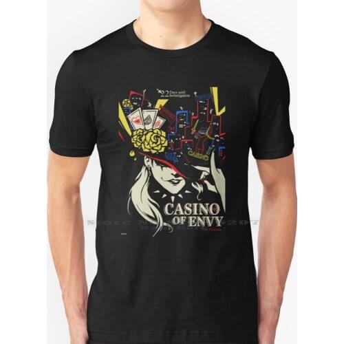 Casino Of Envy T Shirt 100% Pure Cotton Persona 5 Persona 4 Persona 3 Shin Megami Tensei Shibuya Metaverse Amamiya Ren Joker