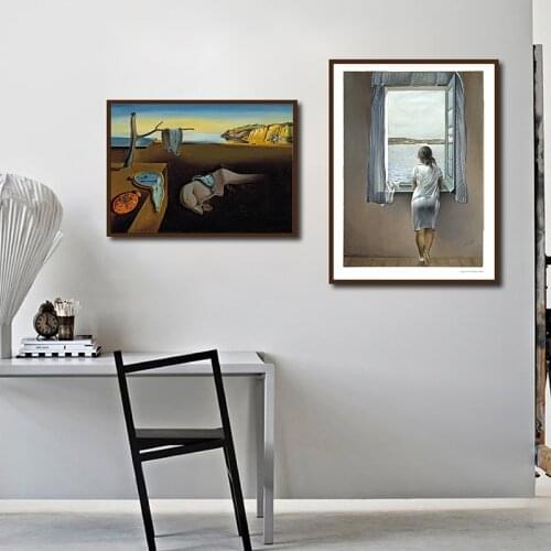 Salvador Dali Exhibition Posters & Prints Figure at the Window Fine Reproduction Art Canvas Painting Gallery Wall Pictures Decor