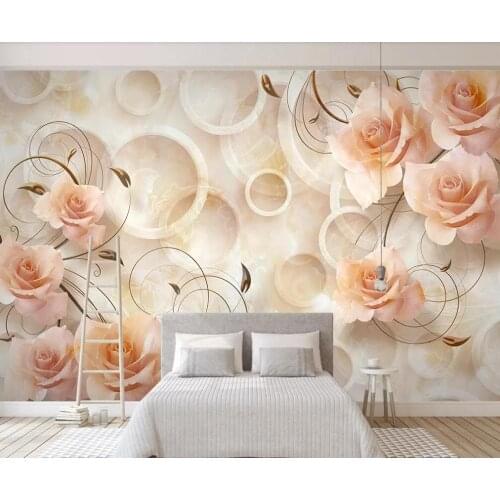 Customized 3D mural wallpaper modern living room 3D marble relief TV background wall decoration painting