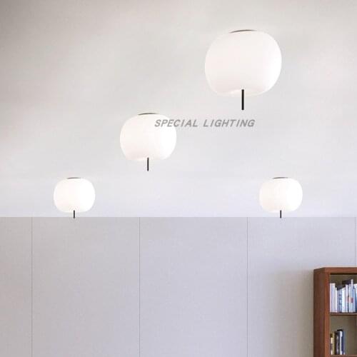 Italian designer creative Apple secondary bedroom ceiling light Nordic restaurant study hall aisle glass LED ceiling light