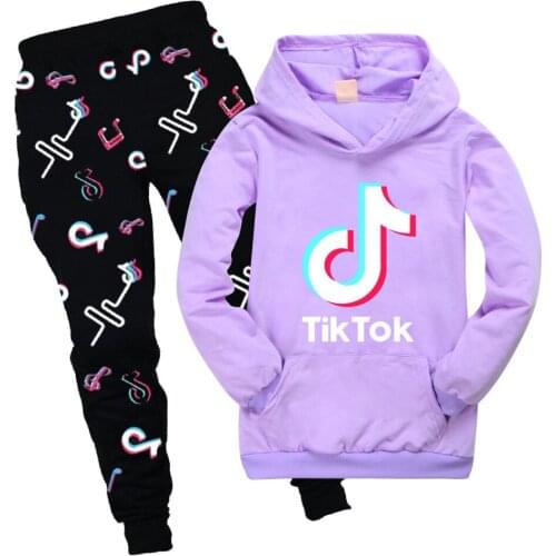 TIK TOK Clothing Sets Children Birthday suit Boys Tracksuits Kids Sport Suits Hoodies Top +Pants 2pcs Set