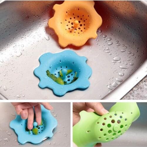 Creative Candy Flower Shape Sink Water Filter Strainer Hair Catcher Stopper Filter ralo de pia kitchen gadgets