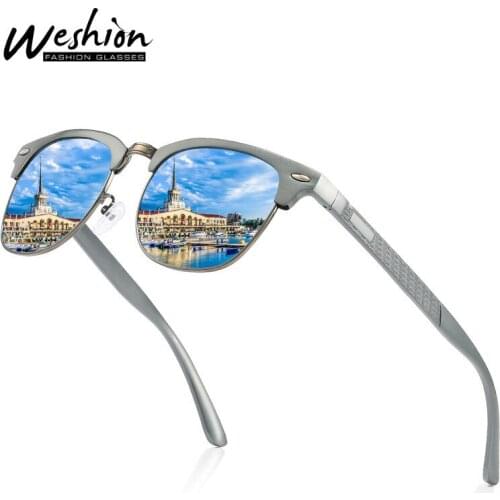 Square Sunglasses Women Luxury Brand Aluminum Magnesium Spring Hing Frame Men Glasses Driving Fishing Eyewear Accessories UV400