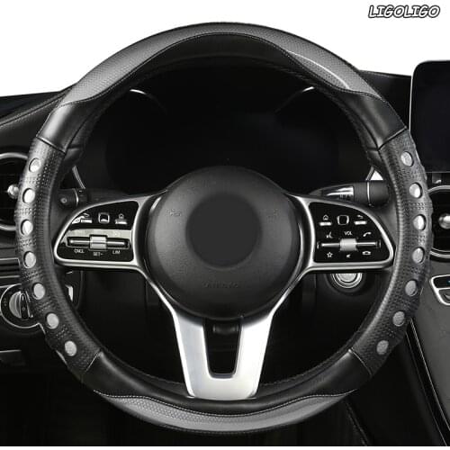 LIGOLIGO Microfiber Leather Car Steering Wheel Cover For Chevrolet Cruze Captiva Lacetti Aveo Niva Spark Sonic Trax Camaro