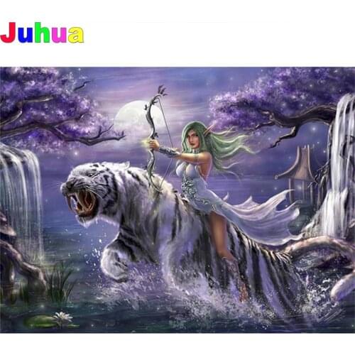 Cartoon Anime fairy DIY diamond painting,full,square,round tiger diamond embroidery mosaic diamond stitch 5d diy wall decor
