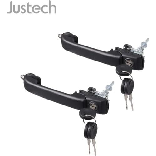 Justech Car Lock Set Complete Locking System Door Handles In Front Right + Left With Lock Cylinders Tailgate Lock And Key