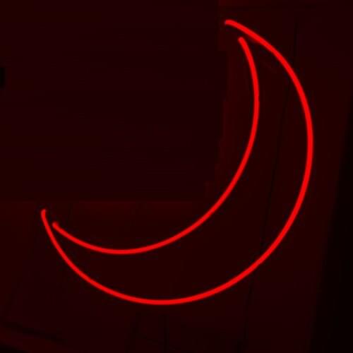 Custom Made 12“x12" Red Moon Acrylic Neon Light Lamp Sign Beer Bar Real Glass Decorate Home Wall Room Windows Tube Artwork
