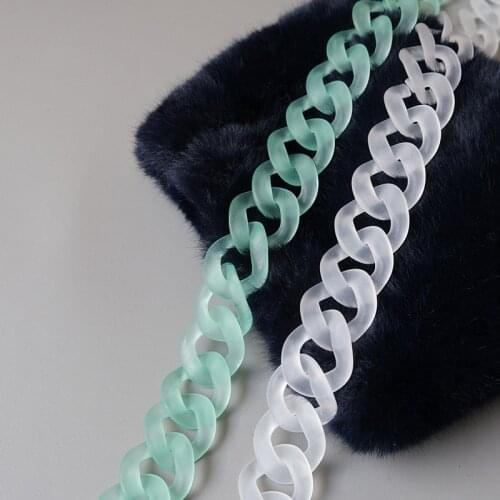 New Fashion Woman Handbag Accessory Chain Detachable Replacement Candy Color Red Blue Green Strap Women DIY Clutch Resin Chains