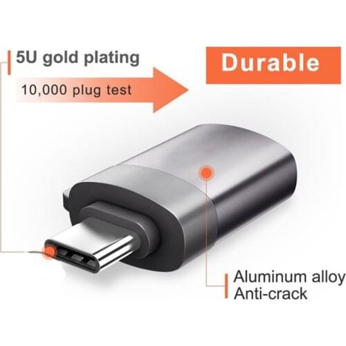 New USB-C USB 3.1 Type C Male To USB 3.0 Female Data OTG Converter Adapter Mobile Phone Adapters Converters xiaomi