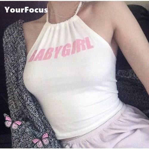 New summer 2018 kawaii lolita harajuku tank tops pink baby girl cropped short lacing camis