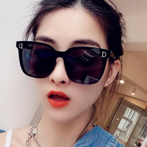 New Fashion Oversized Square Sunglasses Women Retro Gradient Big Frame Sun Glasses For Women Gafas Shade Mirror Clear Lens