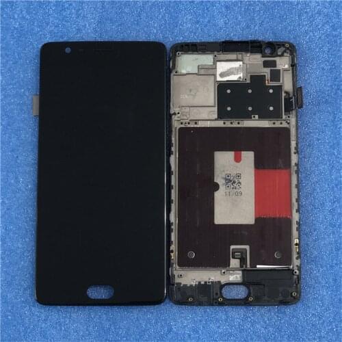 5.5" AMOLED Original Axisinternational For OnePlus 3 One Plus 3 A3000 LCD Screen Display+Touch Panel Digitizer With Frame