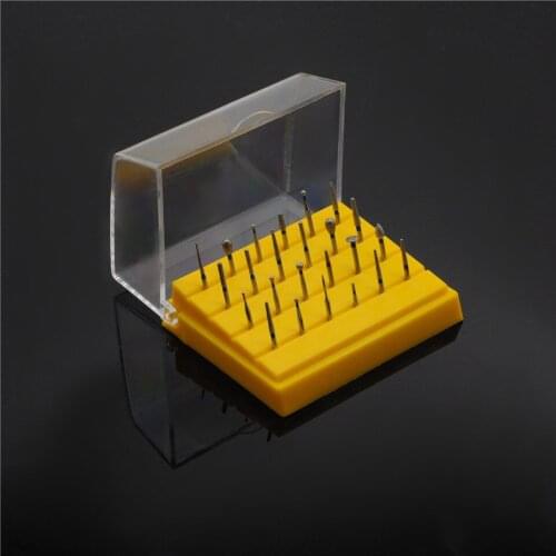 Plastic 24 Holes Bur Holder Block Case / 24 Pcs FG 1.6mm For Dental Lab