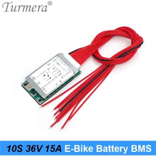 Turmera 10S 36V 42V 15A Lithium Battery BMS Protected Board for Electric Bike and Power Wheel E-Scooter Battery Use