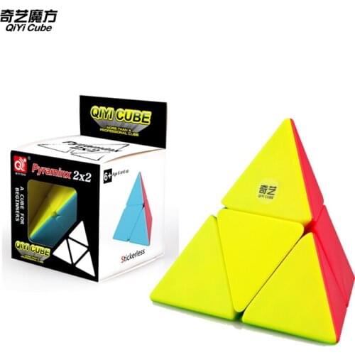 QIYI Pyramid 2x2 Speed Cube Puzzle Warrior W 3x3 Pyramid Magic Cube Puzzle Toys Stickerless Educational Toys for children cubo