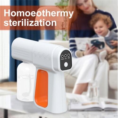 K5 K6 Nano Electric Spray Gun Blue Light Disinfection Sprayer 380ml Rechargeable Atomization Sanitizer Machine For Office Garden