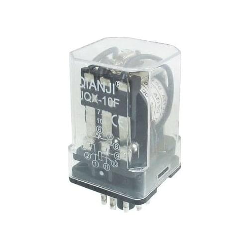 JQX-10F 3Z DC 12V Coil General Purpose Relay 11 Pin 3PDT 7.5A 250V AC 10A 30V DC