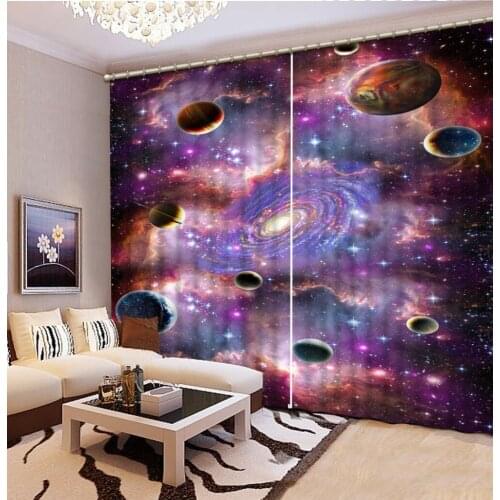 Luxury Blackout 3D Curtains For Living room Bedding room Office world curtains