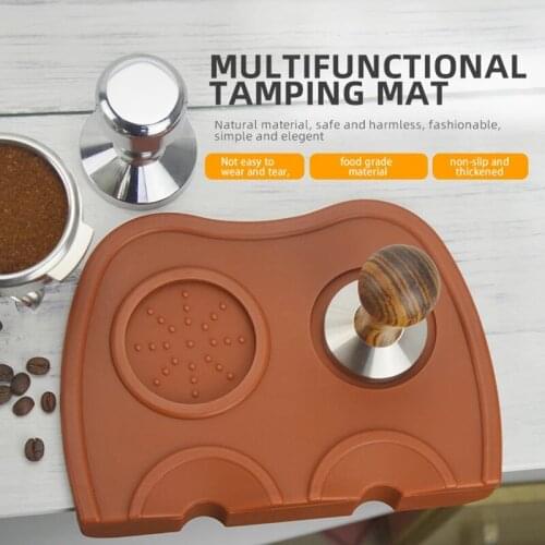 Manual Coffee Silicone Pad Tamping Mat Barista Coffee Espresso Tampering Latte Art Pen Tamper Holder Home Coffee Accessories