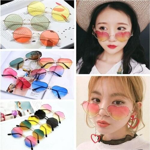 Retro Big Square Sunglasses Women Vintage Brand Shades Progressive Metal Color Sun Glasses For Female Fashion Designer