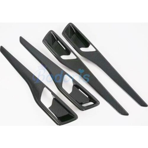 Carbon Fiber Look Interior Door Handle Bowl Moulding Trim Sticker Strips For Ford Focus 2019 2020 Sedan Hatchback Accessories