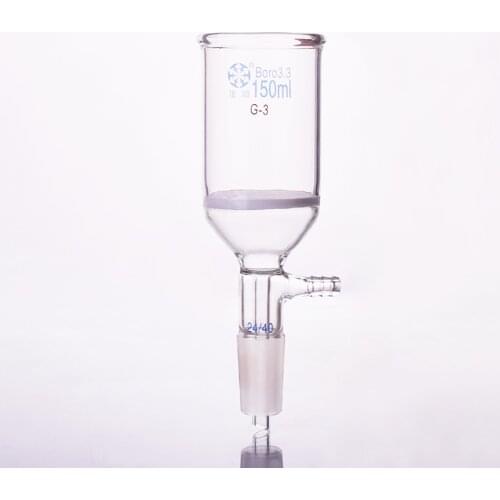 Filtration funnel,with grinding mouth sand board,Capacity 150ml,Joint 24/40,Sand board specifications G3,Bush funnel,sand board