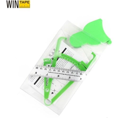 WINTAPE 2Pcs/Set Health Care Skinfold Body Fat Caliper Body Fat Tester With Body Mass Tape With Measurement Chart Health Tool