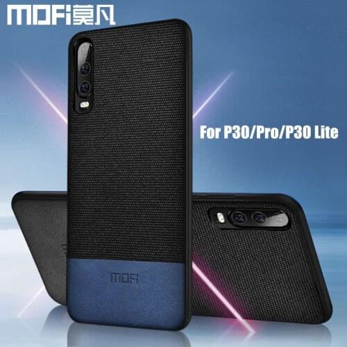 For Huawei P30 Lite Case Protective Fitted PU Business Back Cover Silicone Anti-Knock Capas MOFi Original P30 Lite P30 Pro Cases