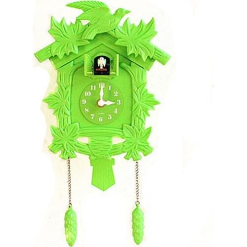 Green Large Wall Clock Vintage Cuckoo Clocks Living Room Bell Pendulum Clock Wall Watches Japenese Wall Clock Modern Home Decor