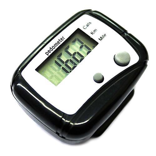 LCD Pedometer Step Calorie Kilometer Counter Walking Distance Pocket Clip