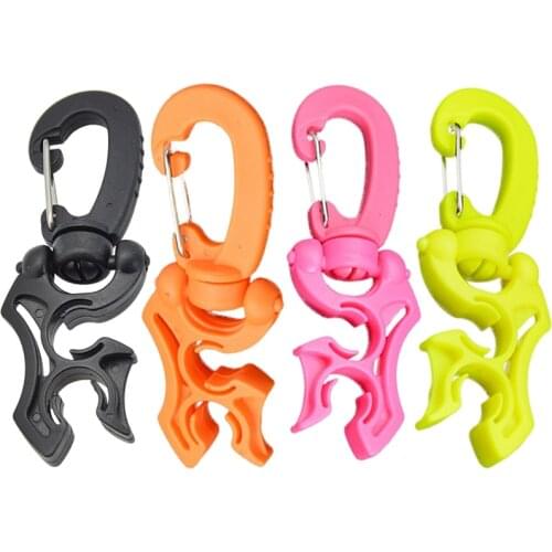 2 PCS Regulator Double BCD Hose Holder with Clip Buckle Hook Water Sports Scuba Diving Snorkeling Regulator Double