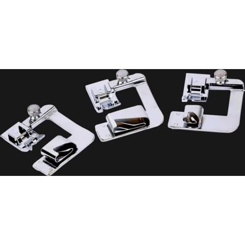 3PCS Foot Presser Attachment Material Presser Feet Set For Rolled Sewing Machine Accessories