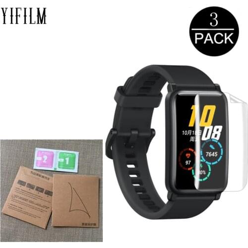 3pcs Unthin Soft TPU HD Clear Protective Film For Huawei Honor ES Smart Watch Full Screen Protector Cover For HUAWEI Watch Fit