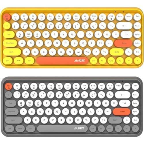 AJAZZ 308I Wireless Computer Keyboard Portable Wide Compatibility 84 Keys Bluetooth-compatible Tablet Keyboard for Office