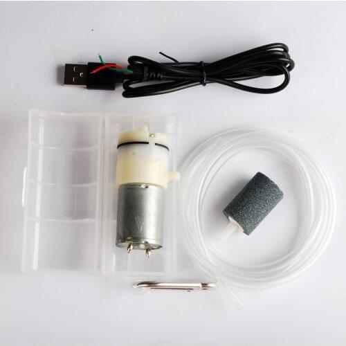 DC 6-12V Aquarium Oxygen Air Pump Silent Air Pump Portable Mini USB Air Pump for Fish Tank