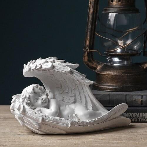 Angel eyes Angel wings decoration Jewelry storage box Resin Ornaments Childrens room decoration Home Decoration Praying angel