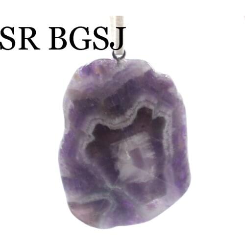 Free Shipping Teardrop Teeth Slice Amethysts Rose Kampapa Blossom Agat Pendant