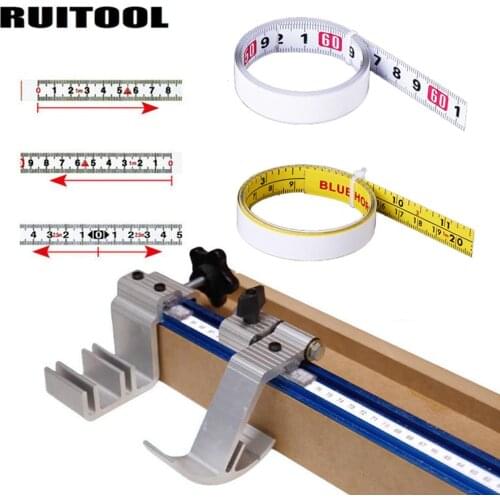 Stainless Steel Miter Track Tape Measure Self Adhesive Woodworking Ruler Rust-Proof Metric Scale Ruler Rust-Proof Woodwork Tools