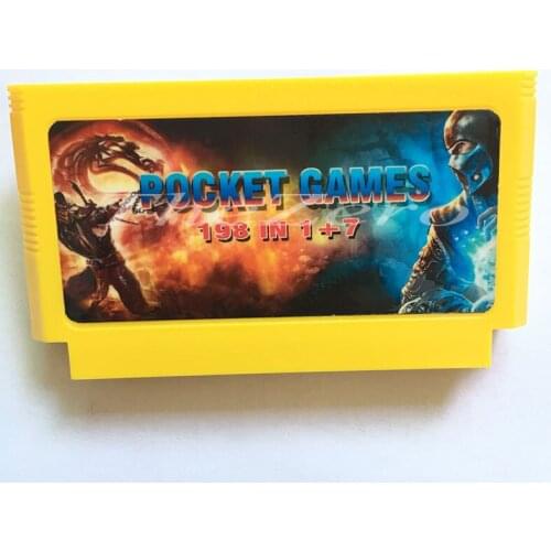 Pocket Games 198 IN 1+7 For 8 Bit Game Player Game Card for 60 PIN Cartridge Game Card
