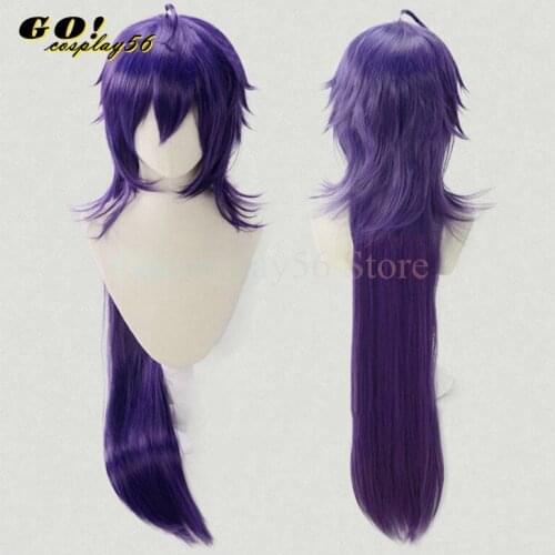 MAGI Sinbad Sindbad Purple Long Straight Hairwear Cosplay Hair Role Play Halloween Concert for Adult