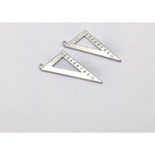 Fashion 6 pcs Right angle triangle ruler pendants fit DIY handmade necklace bracelet charms Jewelry Making finding